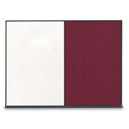 United Visual Products Double Door Radius Plus Corkboard, 48"X UV8003PLUS-GOLD-FORBO